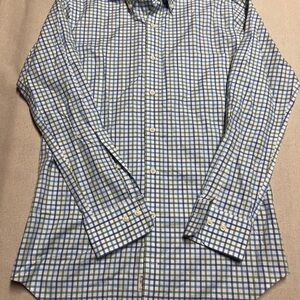 Peter Millar Green and Blue Checkered Shirt